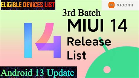 Miui Update Rd Batch Eligible Xiaomi Devices List Announced