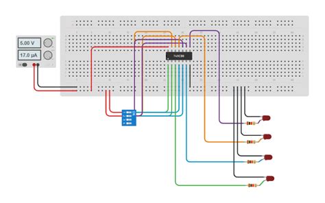 Circuit design AND Gate - 7408 IC - Tinkercad