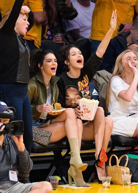 Kendall Jenner And Bella Hadid Look Stylish At The Lakers Game Together