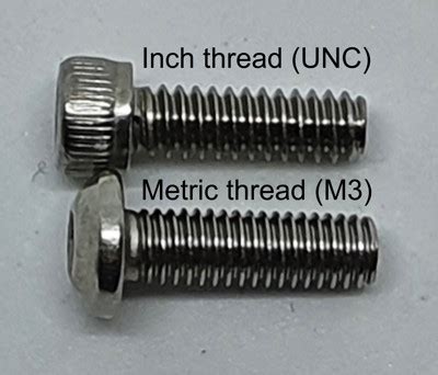 Unc Thread Sizes