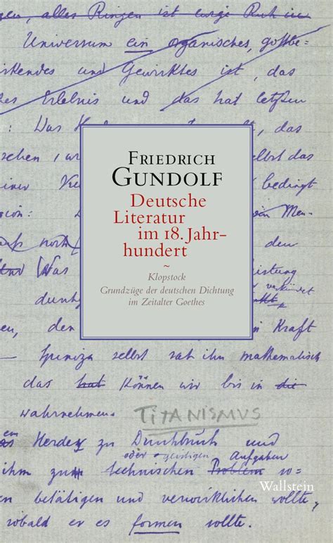 Deutsche Literatur Im 18 Jahrhundert Von Friedrich Gundolf Buch