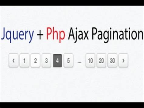 Advanced Jquery Pagination Using Ajax And Php Introduction YouTube