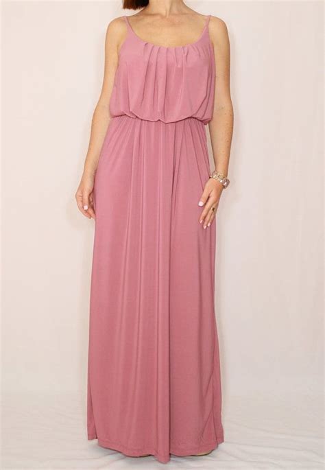 Mauve Bridesmaid Dress Dusty Rose Maxi Dress Boho Bridesmaid Etsy