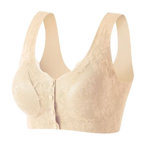 Bigersell Daisy Bras For Older Women Front Closure Wireless Bra Ladies