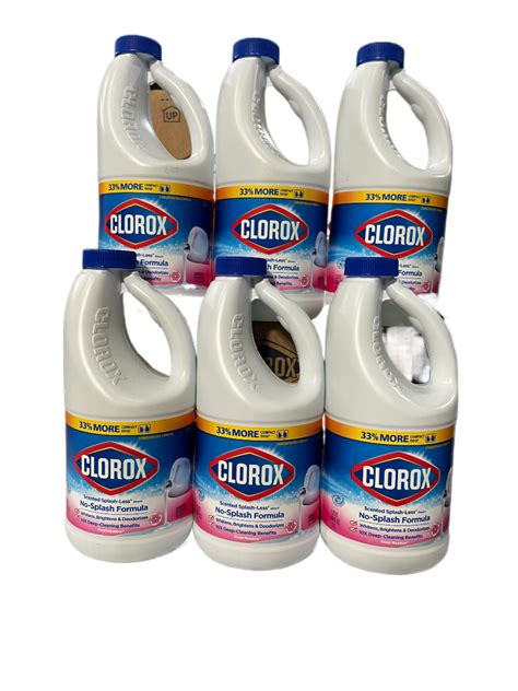 Clorox Splashless Fresh Meadow Scented Bleach Concentrate Splash Less 10x Deep Clean 40 Oz 6