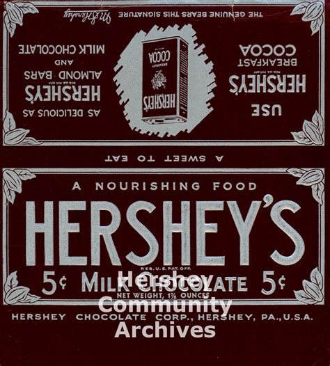 Hershey’s Milk Chocolate: Bar Wrappers Over the Years – Hershey Community Archives