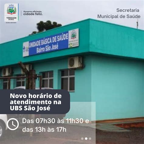 Novo Hor Rio De Atendimento Na Ubs S O Jos Prefeitura Municipal De