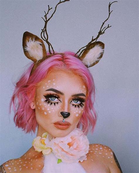 25 Deer Makeup Ideas For Halloween 2019 StayGlam Deer Makeup