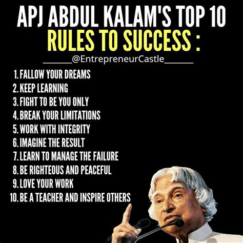 APJ ABDUL KALAM S TOP RULES FOR SUCCESS These Rules Are Very Important