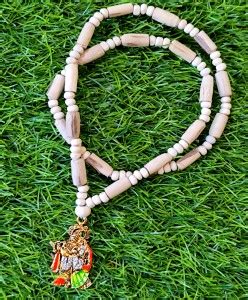 Anvika Original Tulsi Mala With Brass Radha Krishna Pendant Brass