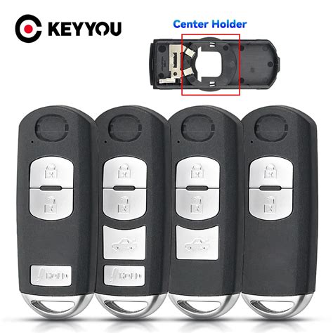 KEYYOU Carcasa De Llave Remota Inteligente 2 3 4 Botones Para Mazda X 5