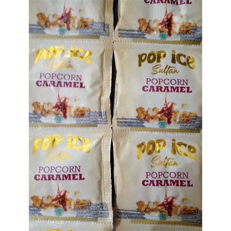 Jual Pop Ice Sultan Rasa Popcorn Caramel 25gr X 10 Sachet Shopee