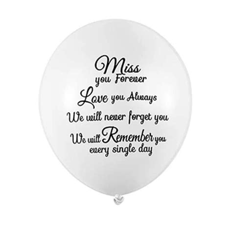 102030pcs Memorial Balloons 12inch Remembrance We Will Miss You