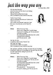 Bruno Mars Just The Way You Are Lyrics