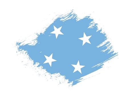 Bandera De Los Estados Federados De Micronesia Con Efecto De Textura De