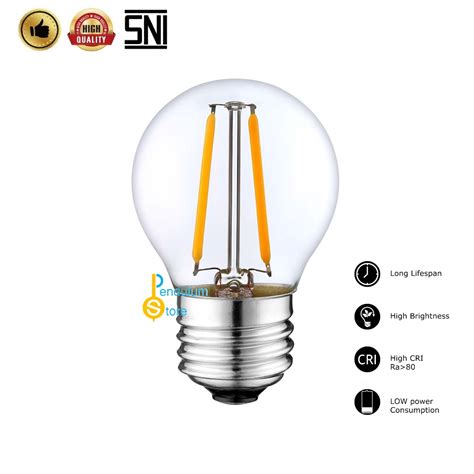 Jual Lampu Led Filamen G Watt Sni E Filament Lamp Bulb Warm White