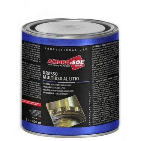 Ambro Sol G010 Grasso Multiuso Al Litio 900gr Lubrificante Per Cuscinetti