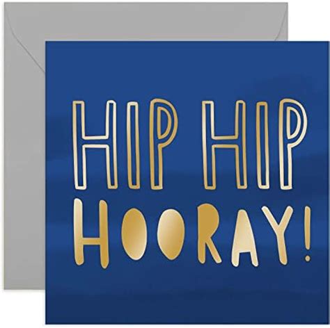 Old English Co Bold Hip Hip Hooray Birthday Card Blue Birthday Wishes