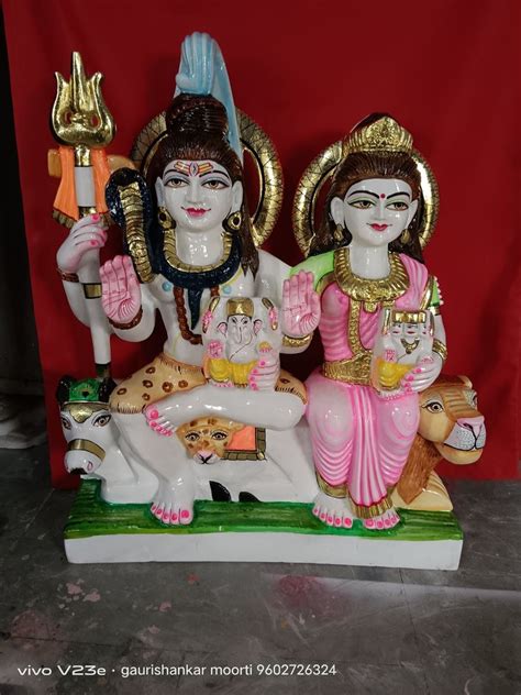 Painted Marble Shiv Parvati Moorti Temple At Rs In Kotputli Id