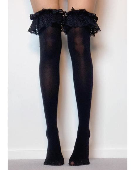 Clip Garter Thigh Highs Dolls Kill