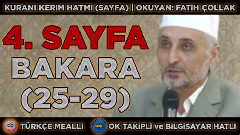 Kuran Kerim Sayfa Bakara Suresi Okuyan Fatih Ollak