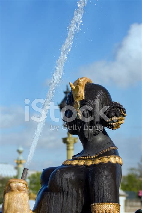 Closeup Mermaid Fountain Paris Stock Photo Royalty Free Freeimages