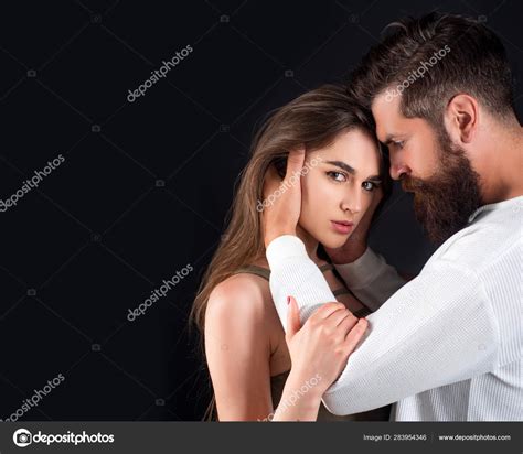 Young Tender Lover Enjoys Touching Soft Skin Of Sensual Sexy Lady