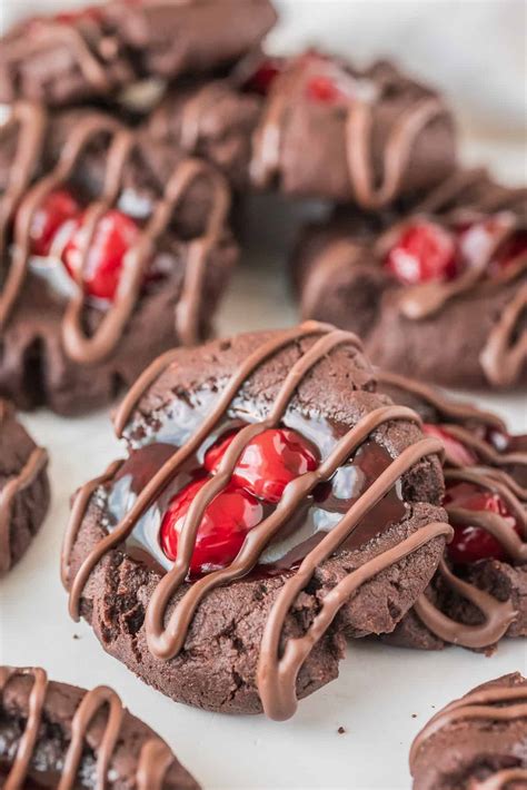 Chocolate Cherry Thumbprint Cookies Julie S Eats Treats