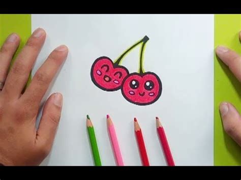 Como Dibujar Unas Cerezas Paso A Paso 2 How To Draw Some Cherries 2