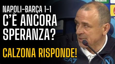 Il Napoli sconfiggerà il Barcellona Calzona lo rivela in conferenza