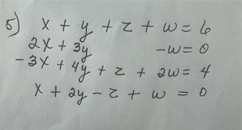 Solved Xyzw2x3y−3x4yz2wx2y−zw6−w040