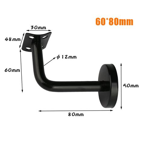 Black Stair Handrail Bracket Bannister Wall Support Hand Rail