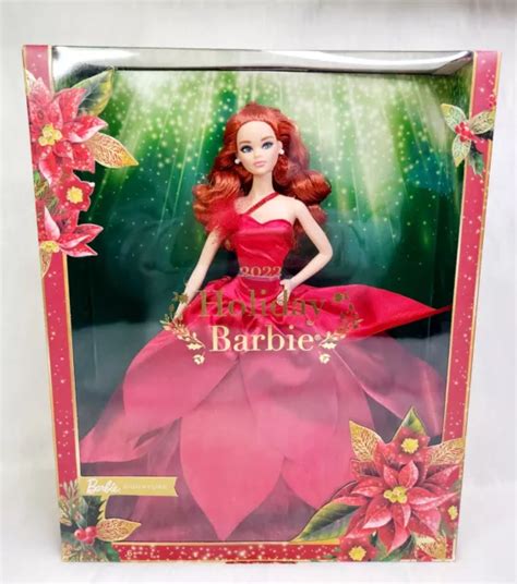 MATTEL WALMART EXCLUSIVE 2022 Holiday Barbie Doll Red Hair 2022