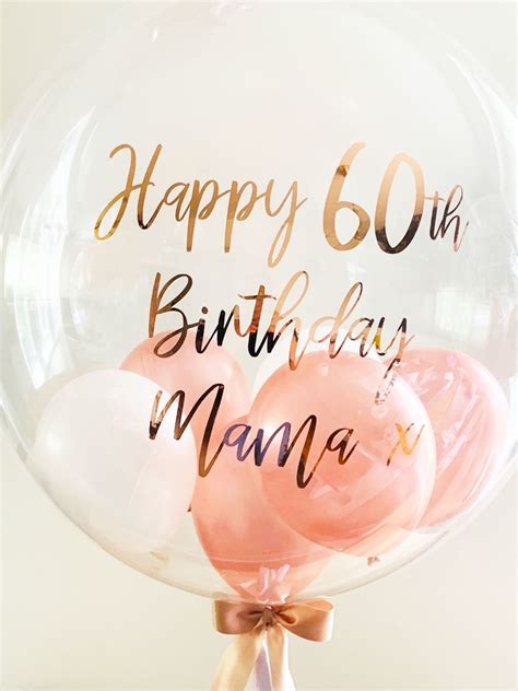 Big Personalised Birthday Bubble Balloon In A Box Delivered Etsy