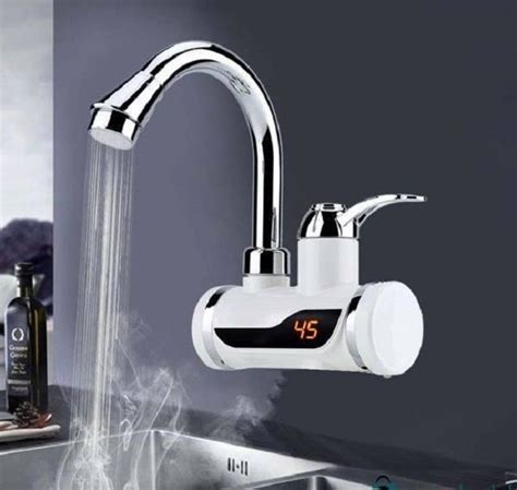 Instant Thankless Digital Electric Hot Water Tap For Any Wall Mount Including LED Display
