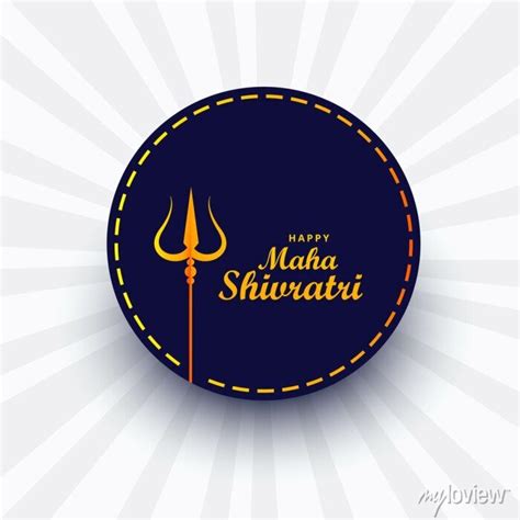 Maha Shivratri Lord Shiva Trishul For Card Background Wall Stickers