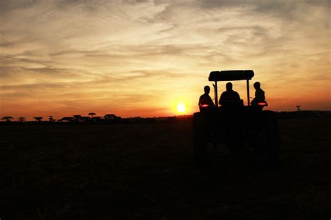 Download free photo of Sunset,tractor,silhouette,agriculture,dusk ...