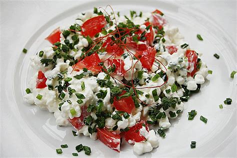 Tomatensalat Mit K Rnigem Frischk Se Von Daniela Chefkoch De