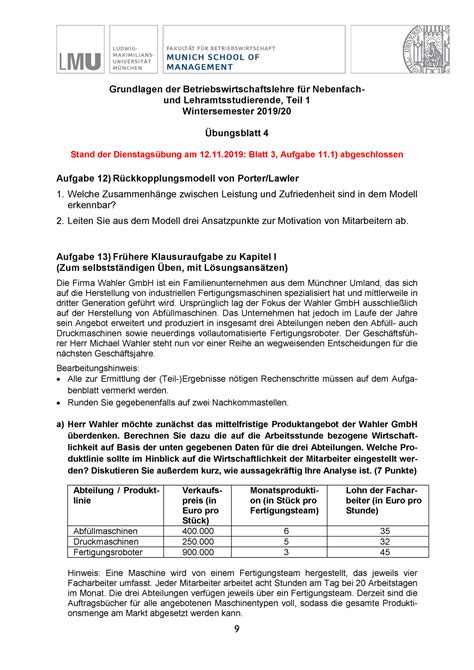 Bwl Grundlagen Bung Grundlagen Der Betriebswirtschaftslehre F R