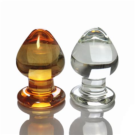 Godemichet Anal En Cristal De Mm Grosse Boule De Pyrex En Verre