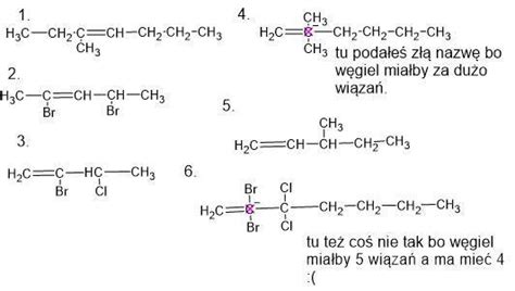 Narysuj Wzory Strukturalne Brainly Pl