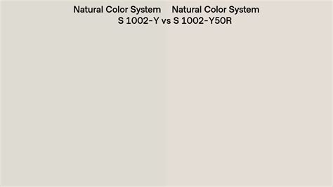 Natural Color System S 1002 Y Vs S 1002 Y50r Side By Side Comparison