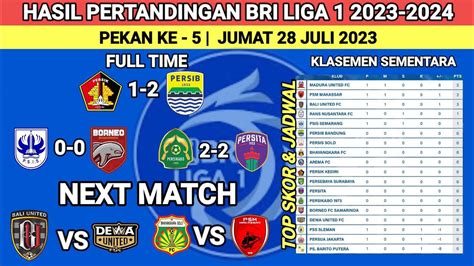 Hasil BRI Liga 1 Hari Ini Persik Vs Persib Klasemen BRI Liga 1 2023