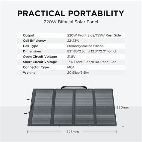 Ecoflow W Bifacial Portable Solar Panel