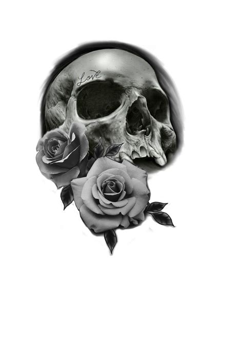 Skull Rose Tattoos Inspiration