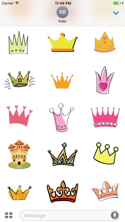 Animated Cute Crown Stickers By Jung Hyunyi