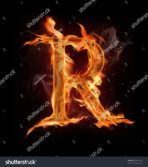 Fire Alphabet Letter R Stock Photo 84007207 Shutterstock