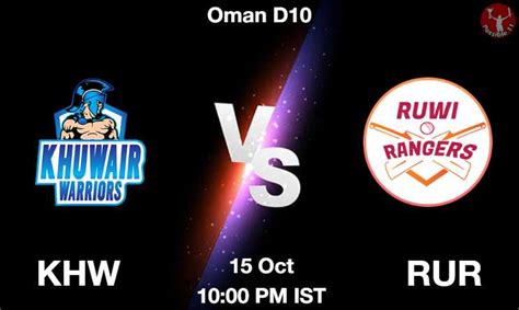 KHW Vs RUR Dream11 Prediction Team Live Cricket 15 Oct 2022