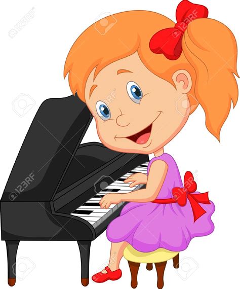 Child playing piano clipart - Clipground