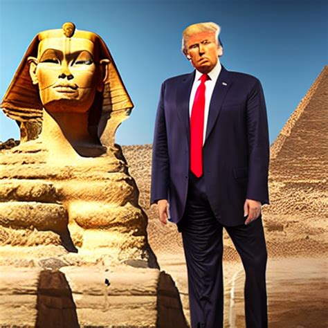 KREA AI Donald Trump With Sphinx Body Realistic Artstyle